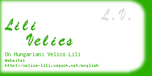 lili velics business card